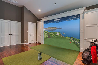 built-in residental golf simulator
